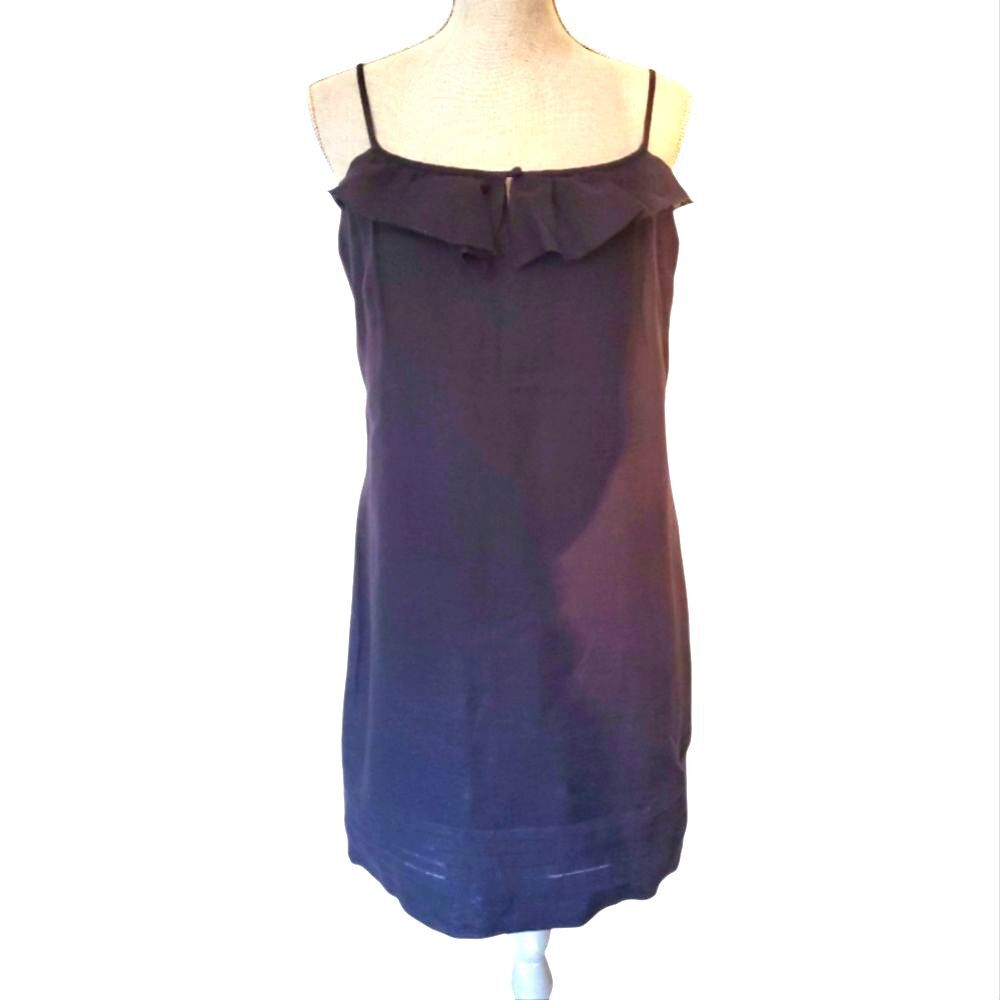 LOFT Navy Blue Linen Strappy Sleeveless Dress Size 8